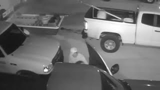 Surveillance  shows man having sex during trailer theft