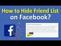 How to Hide Friends List on Facebook | How to Hide Facebook Friend List | ADINAF Orbit