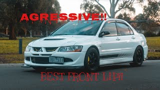 Evo 8 Gets CARBON FIBER Varis Front Lip *Install*