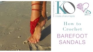 Million Dollar Red Crochet Barefoot Sandals