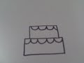 How to draw a cartoon birthday cake - youtube