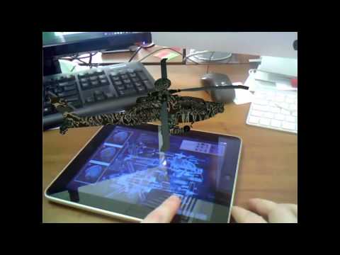 Augmented Reality on iPad seen via Vuzix glasses