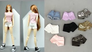 Barbie elbise yapımı | Barbie şort bluz yapımı- 5 dakikada hallet || barbie pant