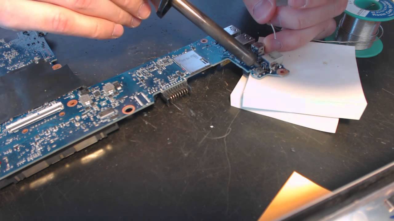 HP Elitebook 8470p Laptop Power Jack Repair broken socket ...