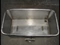 55 gallon rectangular stainless steel tub truck also called