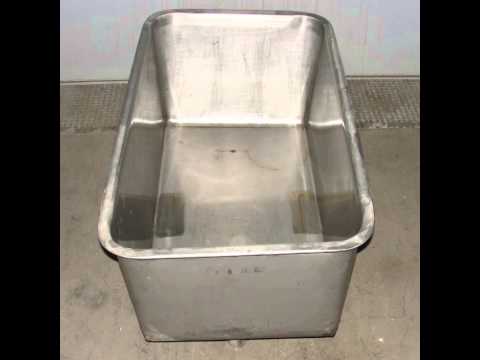 55 gallon rectangular stainless steel tub truck also called