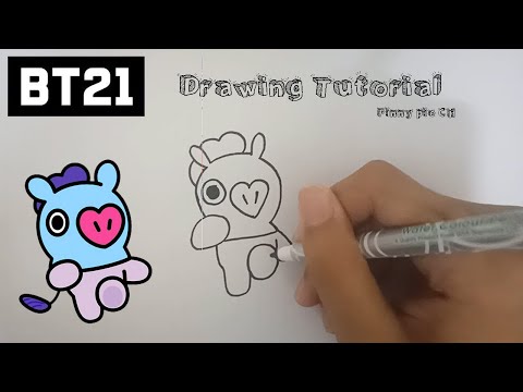 สอนวาดรูป mang BT21 แบบง่ายๆ