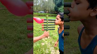 Unbelievable Bamboo Toy 5 Hidden Tubes Balloon Blower Diy Idea