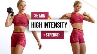 45 MIN FULL BODY Cardio + Strength Workout with Weights 
