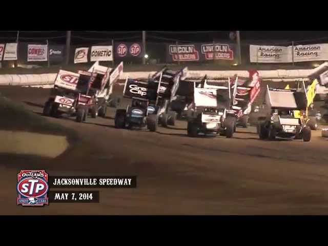 Highlights: World of Outlaws STP Sprint Cars Jacksonville Speedway May 7th, 2014