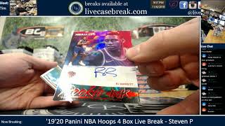 2019 20 Panini NBA Hoops 4 Box Live Break   Steven P 2