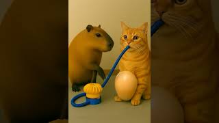 Capybara Foot-Pumps A Cat? Inflation Gone Wrong