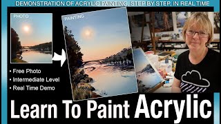 Learn to Paint Acrylic for Intermediate Level Artists: Demonstration of painting in real time.