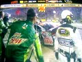 Denny Hamlin HARD crash at Bristol 2014| Throws stuff at Harvick!