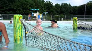 3Yo William Going Down The Tongue Slide At The Local Pool