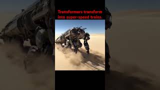 The Robot Transforms Into A Super-Speed Train.