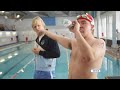 Swimming in the pool after using a bottle of vodka