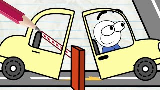 Pencil Learning Driving Car Animated Cartoon Characters Animated Pencil Pencilmation