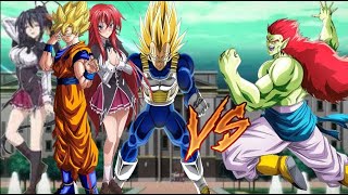 Dragon Ball Dxd Goku Rías Akeno Vegeta Y Picoro Vs Bojack Y Los Guerreros De La Galaxia