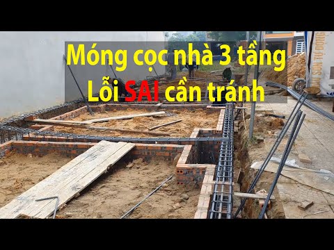 Kết cấu móng cọc nhà ống 3 tầng - Sai lầm cần tránh khi thi công thép giằng móng