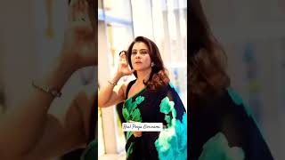Kajols Stunning Look In Black & Green Saree Maa Movie Promotion