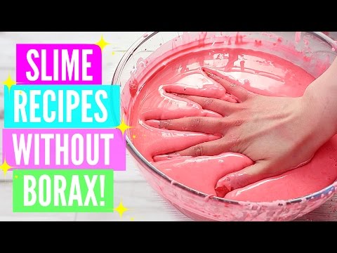 Testing Popular No Borax Slime Recipes! How To Make Slime Without Borax AND GLUE!