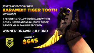 Stattrak Factory New Karambit Tiger Tooth Giveaway Sorteo Karambit Diente De León Startrack