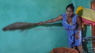 Floor Deep Cleaning Nighty Vlog || Village Aunty Cleaning Home || Desi Vlog