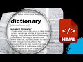 How to Create a Glossary or Dictionary in HTML | dl, dt, dd tags