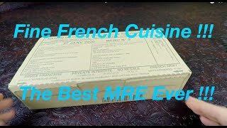 MRE Review 2016 French RCIR Menu 9 Deer Pate Duck Sausage And Beans