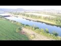 Phantom 3 über der Staustufe Dillingen