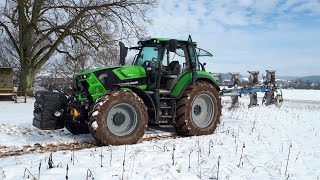 FarmVlog#10 Pflügen im Winter mit Deutz-Fahr 6165 TTV und Överum Pflug 2021