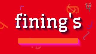 Finings - Finings Nasil Okunuyor? Finings - How To Pronounce Finin