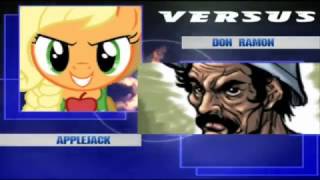 Mugen Applejack & Rarity Vs Don Ramon & Quico