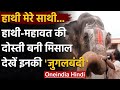 Viral Video: Friendship between elephant and mahout became an example, watch the jugalbandhi of both in the video. oneindia hindi