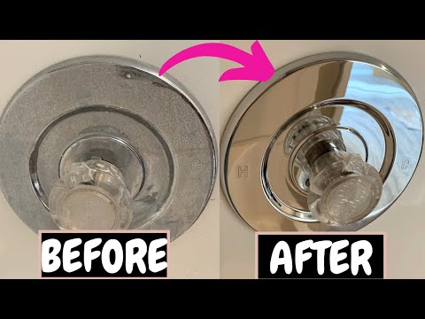 Remove Hard Water Stains on Chrome Using The Pink Stuff Cleaner
