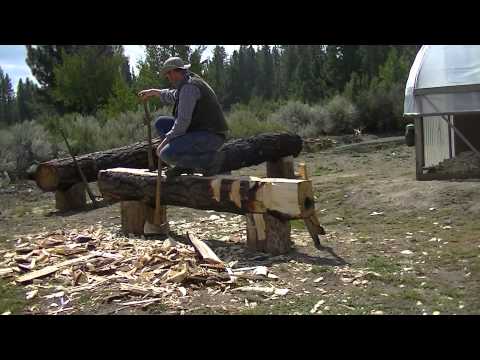 Log Hewing Class Pt 1 Campmeeting 2014 Country Living