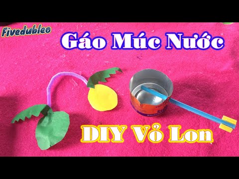 Hướng dẫn chế tạo cái gáo múc nước bằng vỏ lon kết hợp cán tay cầm bằng ống hút hai cạnh