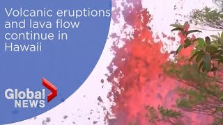 Hawaii volcanic eruptions and lava flow continue Hawaii volcanic eruptions and lava flow continue