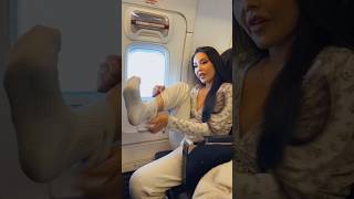 Sniffing sock in plane is something incredible😍 #fakebody #feet #fypシ #asian #us