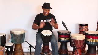 X8 Drums 2020 World Rhythm Djembe Drum 10x20