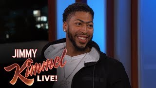 Jimmy Kimmel Measures Anthony Davis Jimmy Kimmel Measures Anthony Davis