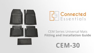 Heavy Duty Rubber Cut to Size Universal Car Floor Mats With Raised Edges