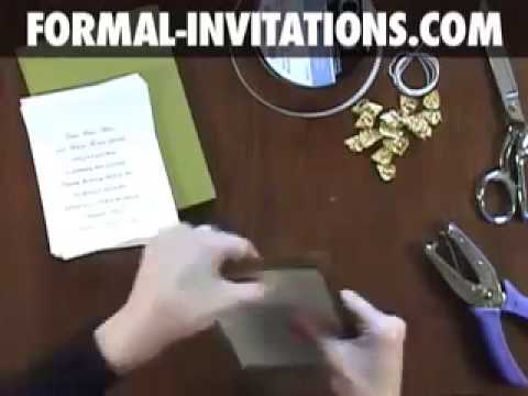 How to make diy wedding invitations with charms and sheer ribbon