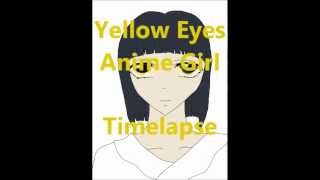 Yellow Eyes Anime Girl - Timelapse