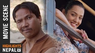 हैट्! बुद्धि तामांगले प्रियंका कार्कीलाई भगायो - Nepali Movie Purano Dunga Ft. Buddhi & Priyanka