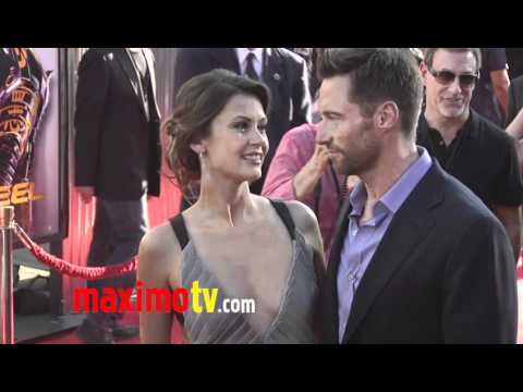 Hugh Jackman and Olga Fonda at REAL STEEL Los Angeles Premiere Arrivals