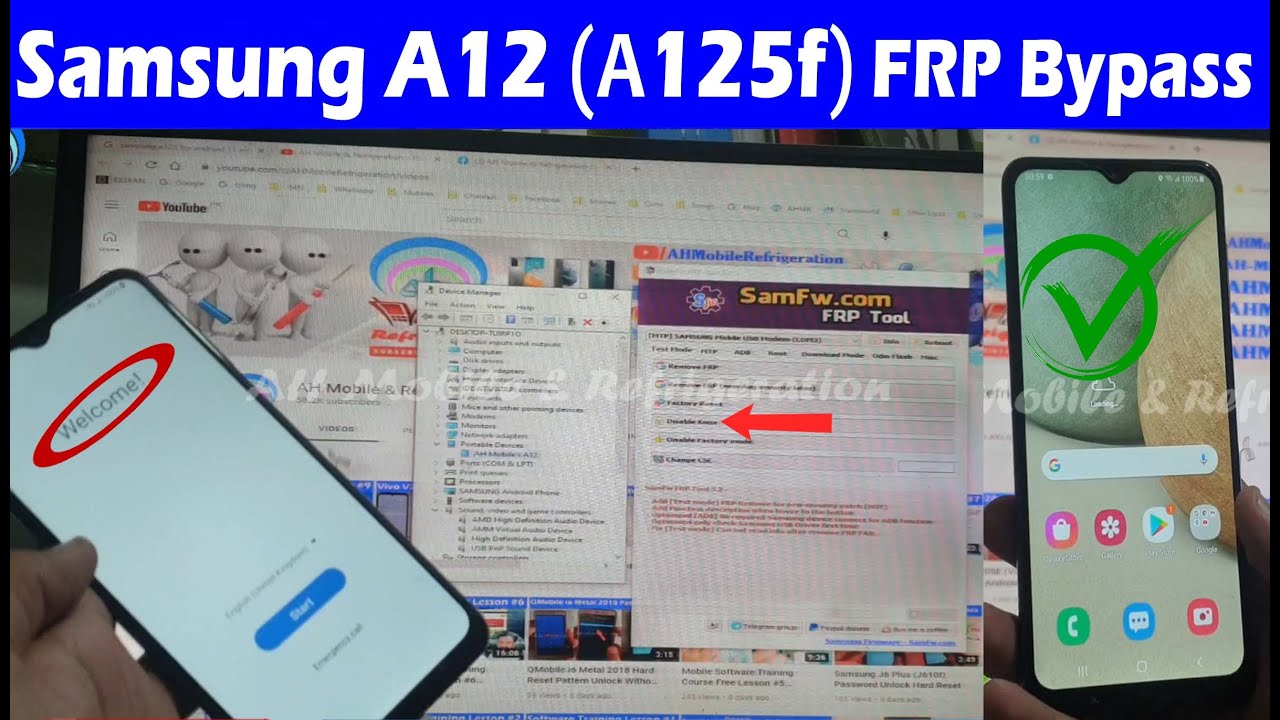 Samsung A12 (A125f) FRP Bypass Android 11 Free SamFw Samsung A12 (A125f) FRP Bypass Android 11 Free SamFw