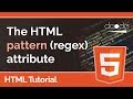 The HTML "pattern" Attribute - Regular Expressions on Input Fields!