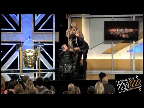 Sacha Baron Cohen - Charlie Chaplin Britannia Award - pushes woman in wheelchair off stage at awards Sacha Baron Cohen - Charlie Chaplin Britannia Award - pushes woman in wheelchair off stage at awards